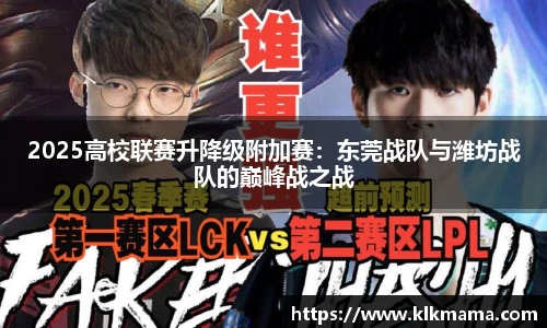 2025高校联赛升降级附加赛：东莞战队与潍坊战队的巅峰战之战